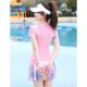 Sports Two-Piece Swimsuit for Women, Conservative, Tummy-Covering, Slimming, Skirt-Style, Boxer Briefs, Middle School Students and Older Children's Swimwear
