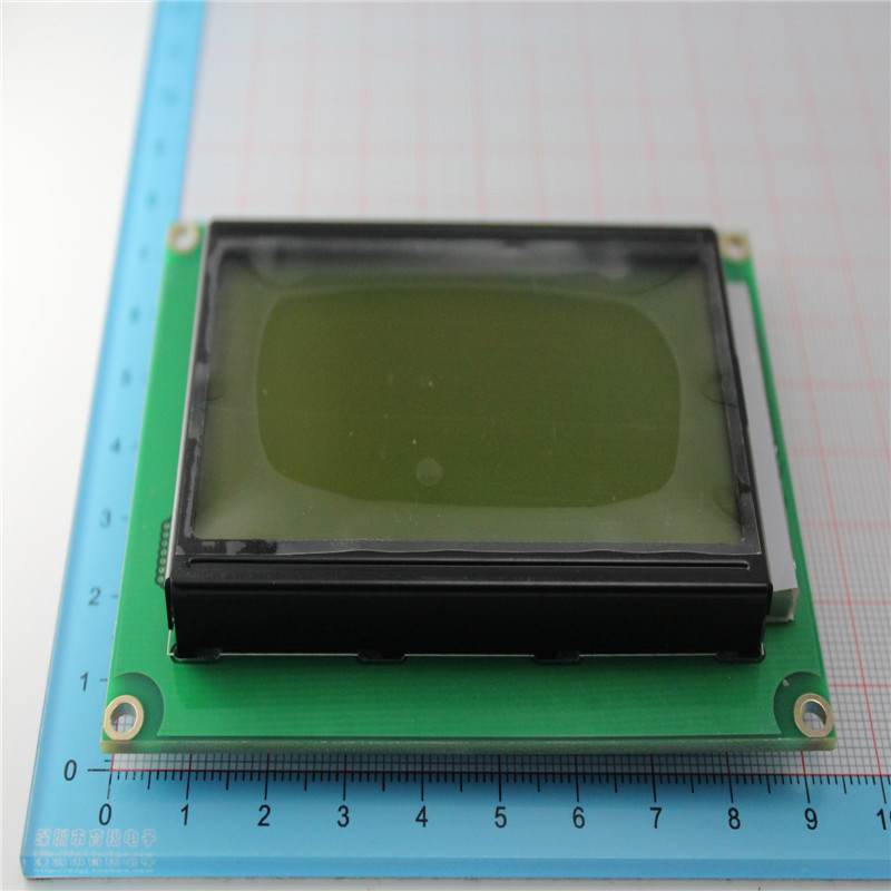 黄绿屏 LCD12864显示屏 带中文字库 带背光12864-5V ST7920
