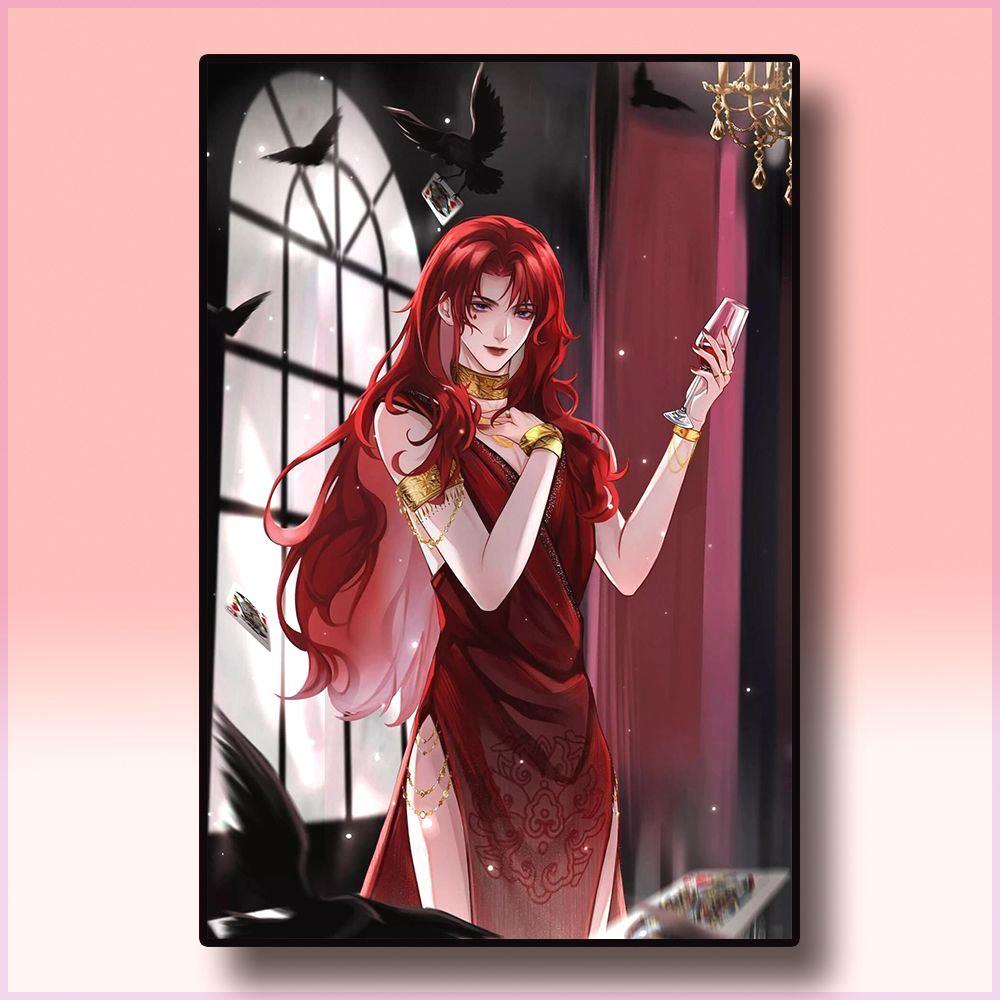 Jing Feng Queen of Hearts decorative painting diy digital oil painting I am a god in the thriller game high-value coloring painting