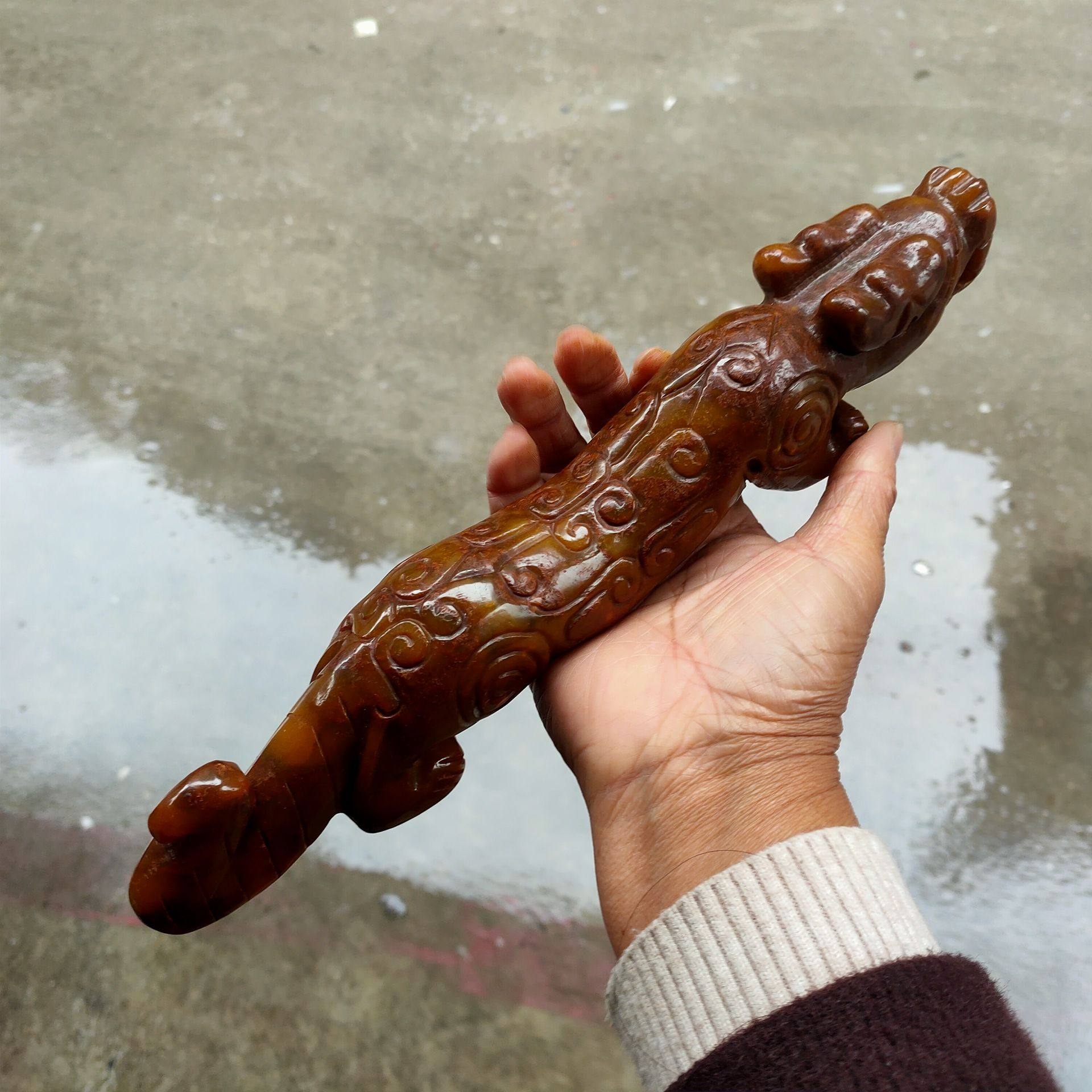 古玉老和田玉独角兽摆件，东方美学的璀璨明珠？-笔搁-淘宝好物网