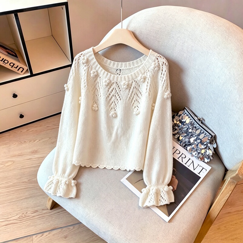 New Solid Color Sweaters for Autumn 2026, New Off-White Hollow-Out Knitwear, High-End Simple Versatile Tops New Solid Color Sweaters for Autumn 2026, New Off-White Hollow-Out Knitwear, High-End Simple Versatile Tops