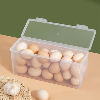 Egg storage box put in the refrigerator. egg box transparent plastic fresh-keeping box hanging noodles and noodles storage large capacity