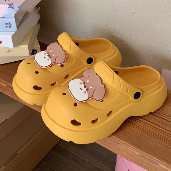可开P凉拖小狗旅游鞋可拆室内外夏鞋趣味外穿春秋凉鞋女男童男女
