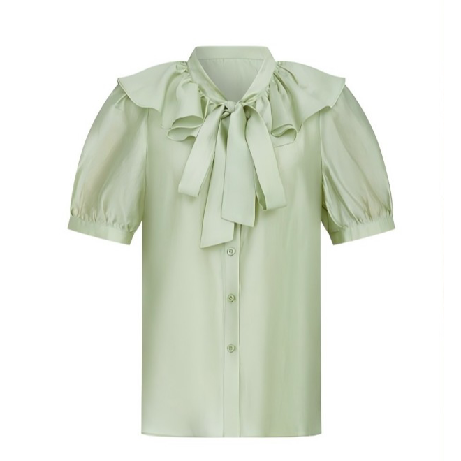 [Exclusive for Fans] Solid Color Shirt, New Summer Style Lyocell Tencel Short-Sleeved Chiffon Shirt