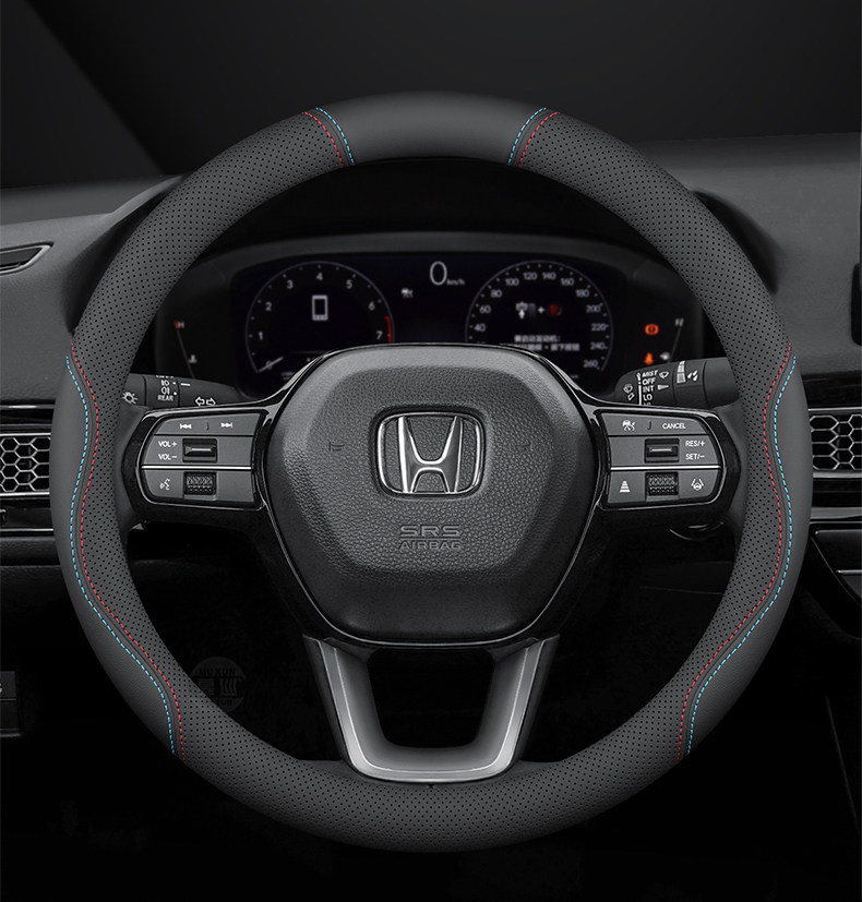 Suitable for Honda Steering Wheel Cover Accord Haoying Civic Xrv Binzhi Crv Yingshipai Zrv Nappa Leather Handlebar Cover