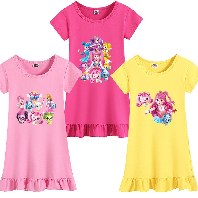 2023新款奇妙萌可女童睡衣连衣裙｜牛奶丝公主裙夏天外穿真香推荐