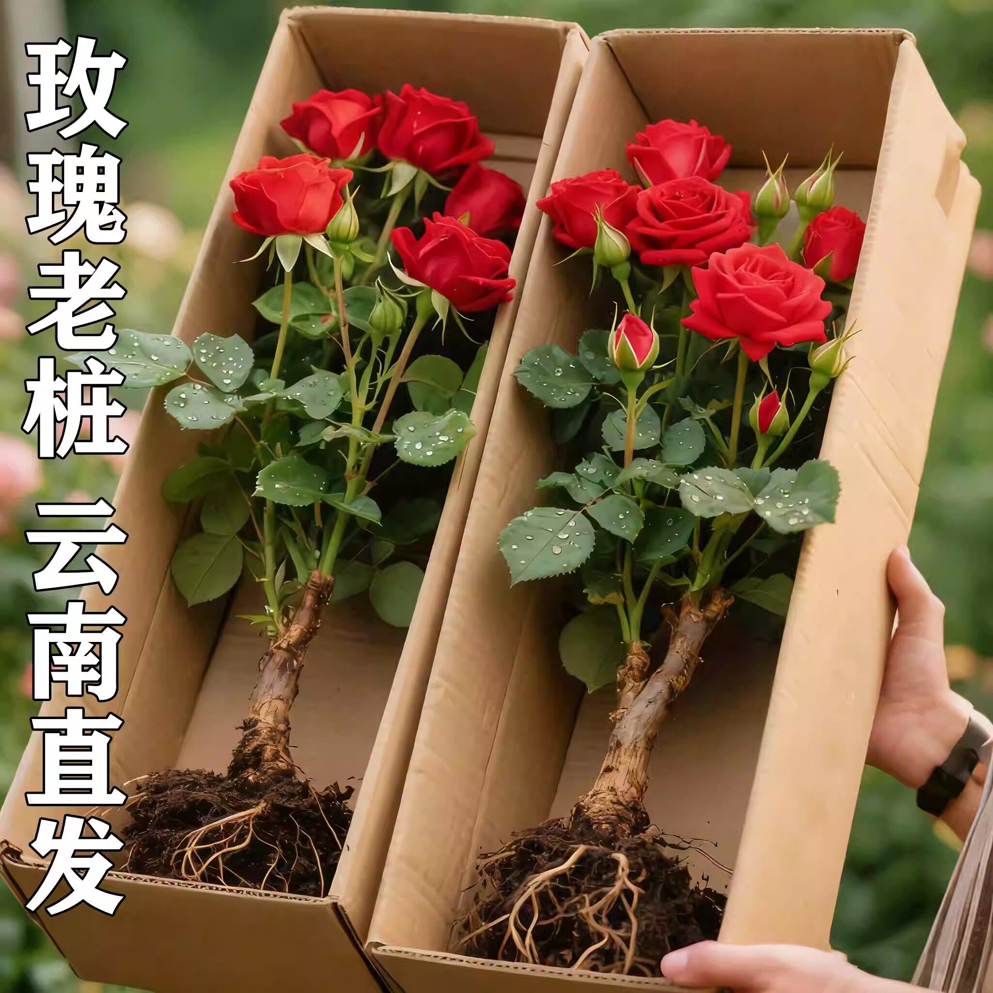 嫁接多色玫瑰花老桩怎么选？2026年老根月季花苗为何更受阳台党青睐？
