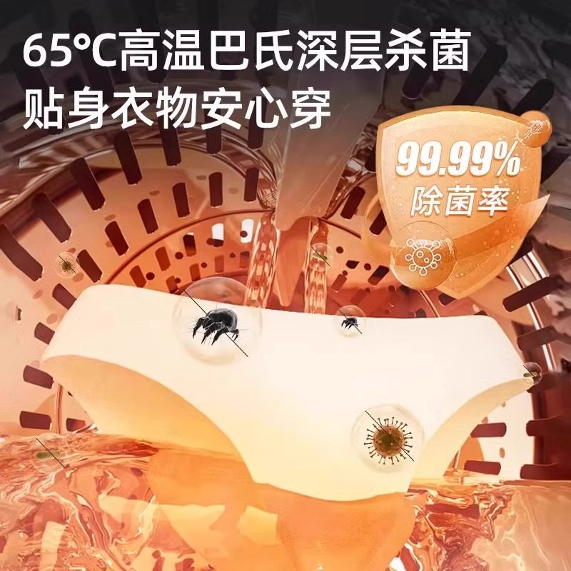 Wall-Mounted Dual-Cavity Underwear Washing Machine with Integrated Washing, Drying, and Spinning, Small Fully Automatic Separate Bucket Mini Sock Washing Machine