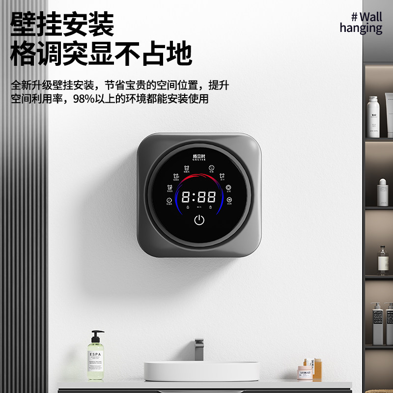 Wall-Mounted Automatic Washing and Drying Machine for Underwear and Socks, Small Dual-Chamber Special-Purpose 2-in-1