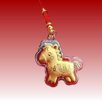 2026马年马上有钱手机链卡通可爱生肖马小马钥匙扣挂件爆款