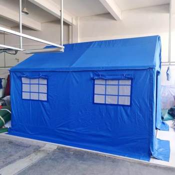 Factory direct supply of windproof and sunshade disaster relief tent canvas flood prevention and disaster relief tent outdoor emergency construction tent