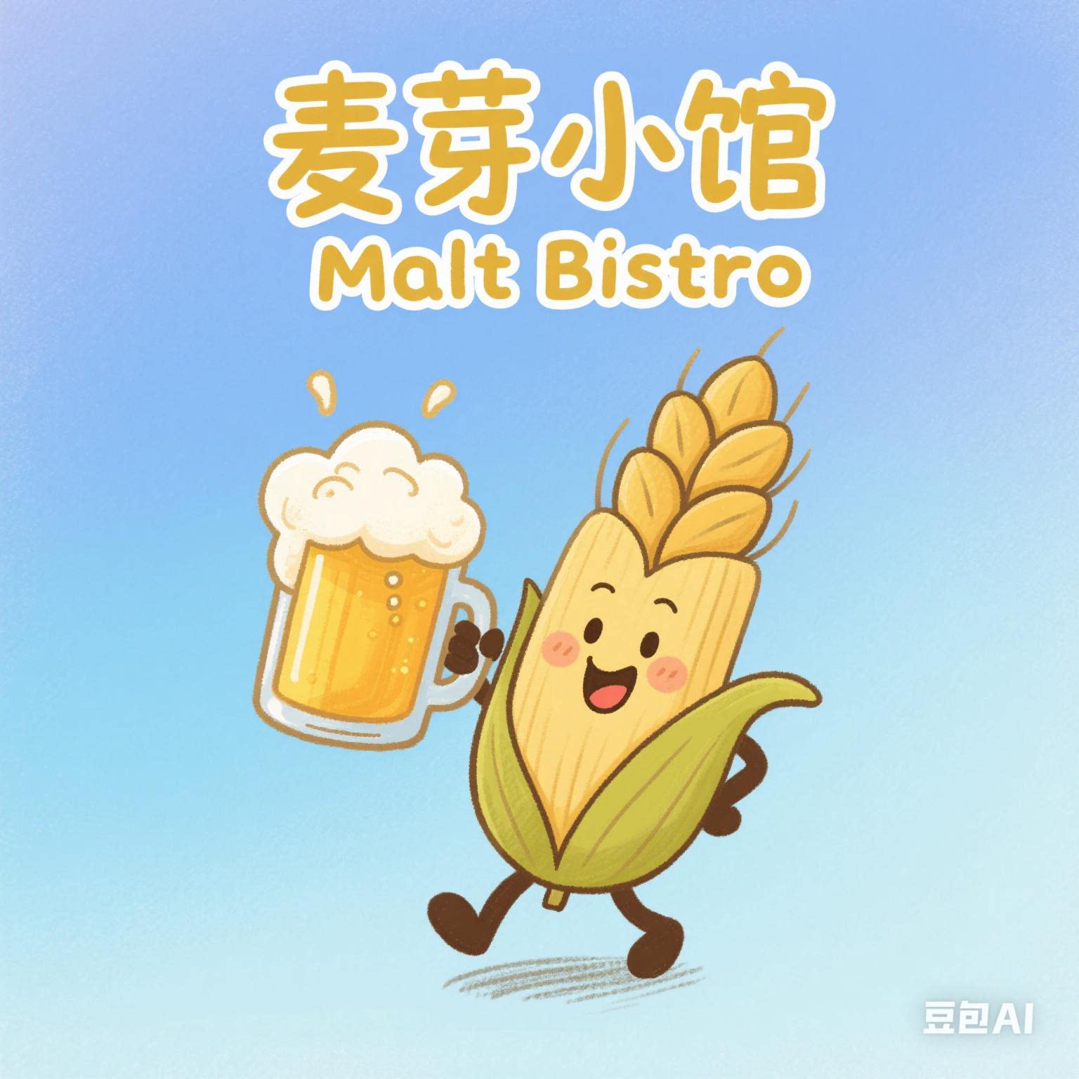 麦芽小馆的LOGO