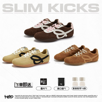 Sports shoes hbd fashionable and versatile retro casual shoes 2025 new couple men and women casual shoes thin-soled moral training shoes