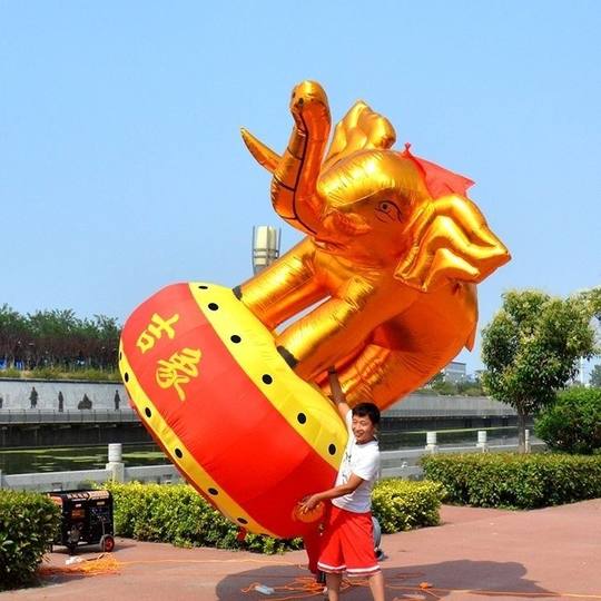 开业充气鼓风机模型气拱门婚庆气拱门大象双龙拱门新款婚礼