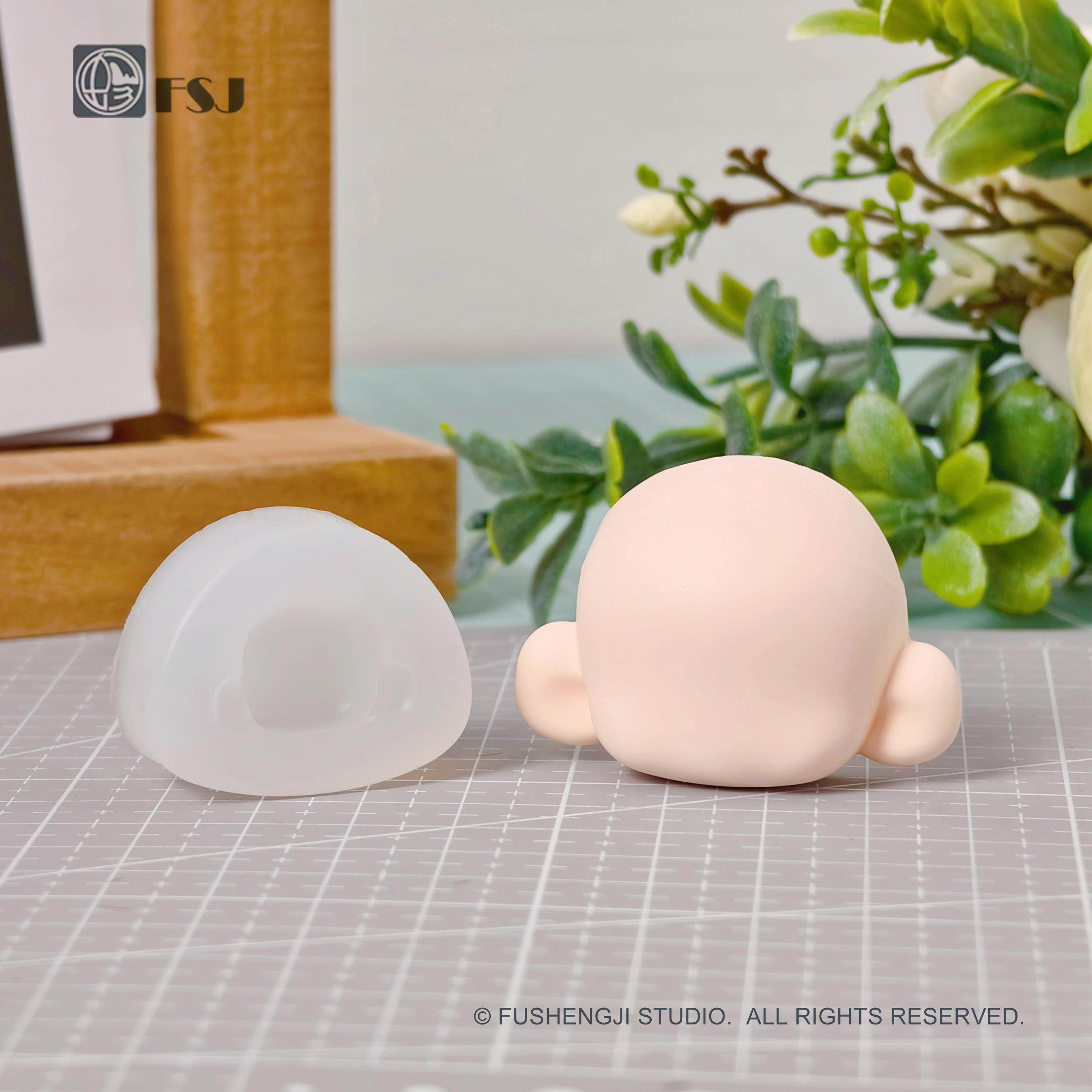 [New Product]Fushengji Bean Face Fish Bone Silicone Mold Ultra-Light Clay Stone Plastic Soft Pottery Molding for Dolls