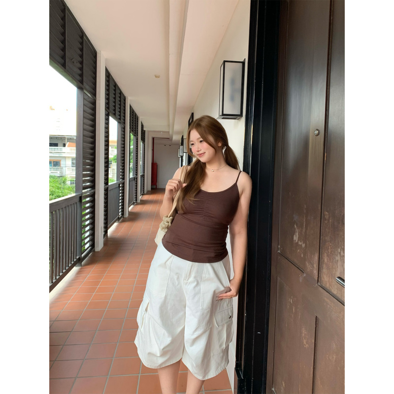 Yiiiiingy Casual Nana* Sweet and Cool Large Pocket Loose Workwear Mid-Length Pants for Women, Loose Casual Plus-Size Cropped Pants Yiiiiingy Casual Nana* Sweet and Cool Large Pocket Loose Workwear Mid-Length Pants for Women, Loose Casual Plus-Size Cropped Pants