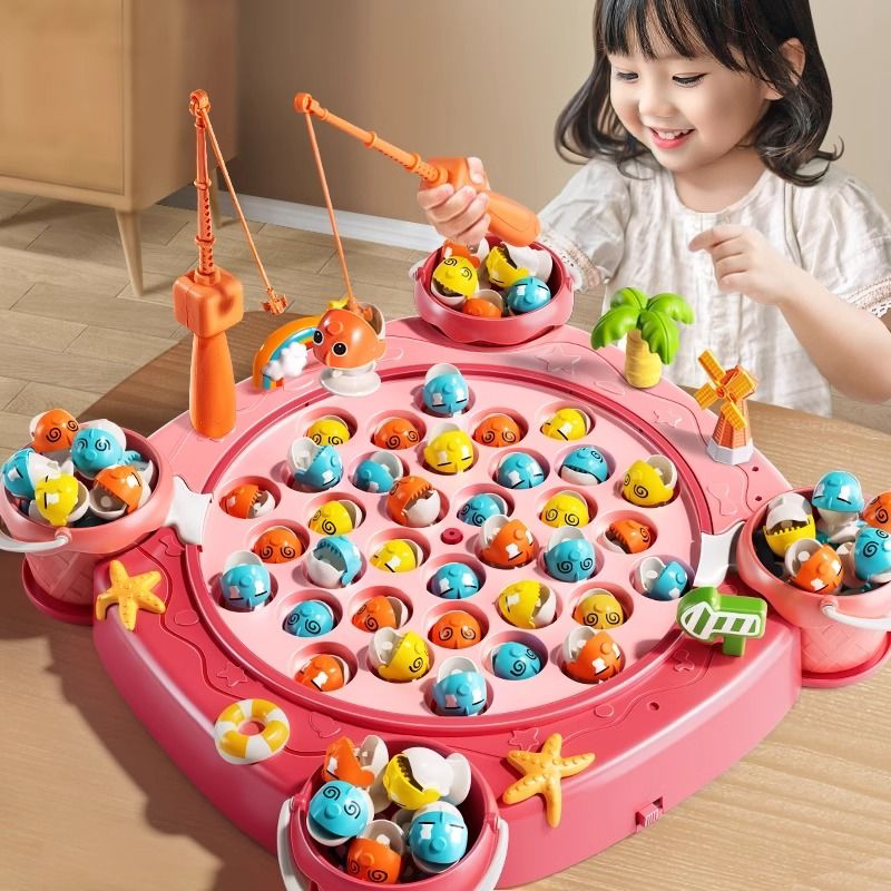Electric Fishing Toys for Children, Early Education for 1-3 Year Olds, Educational Toys for 2 and a Half Year Old Babies, Gift for Little Girls and Boys, Age 6