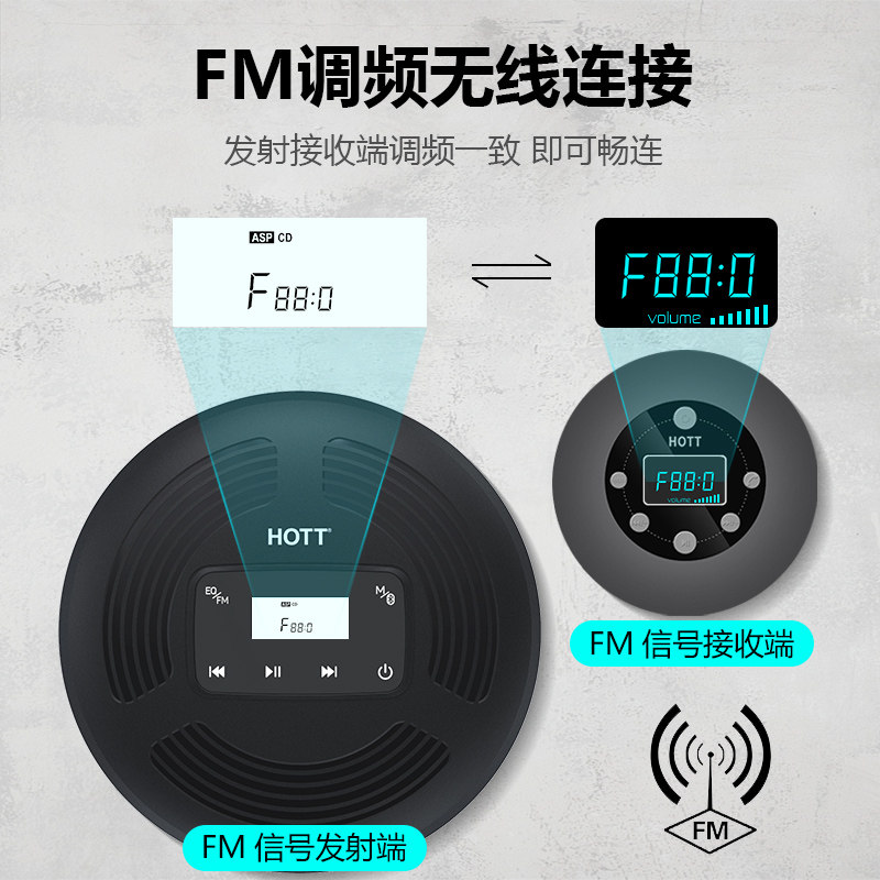 Cd903Tf Bluetooth Cd Player High-Quality Music Album Learning Disc Record Supports Car Walkman