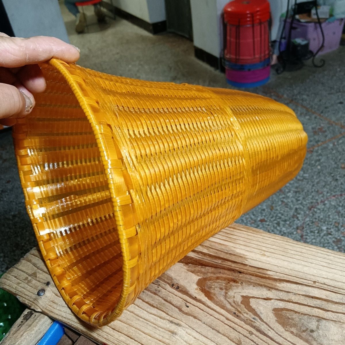 手工仿竹编老式贵州鱼斗捞鱼工具鱼篓塑料编织捕捞水蜈蚣专用神器
