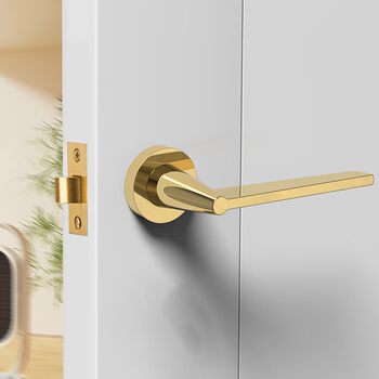Kangya brass interior door lock bedroom golden copper door handle bedroom passage lock kitchen bathroom bathroom lock