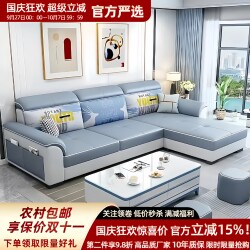 Modern and Simple 2025 New Technology Department Sofa Living Room Scandinavian Home Small and Medium-Sized Apartment Three-Seat Disposable Sofa