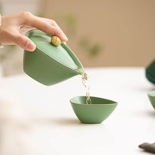 端午粽意旅行茶具户外露营野炊一壶两杯快客杯端午节日商务伴手礼