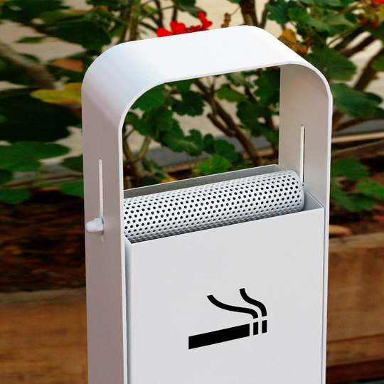 Stainless steel ash column vertical smoke extinguishing barrel cigarette butt trash can cigarette butt collection outdoor smoking ashtray outdoor