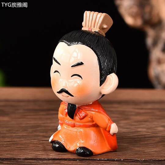 三国公仔人物手办摆件五虎上将诸葛亮刘备关羽张飞赵云曹操工艺品