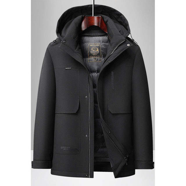 Woodpecker Dad's Winter Coat for Middle-Aged and Elderly Men, Thickened down Jacket for Winter, New Model for Seniors