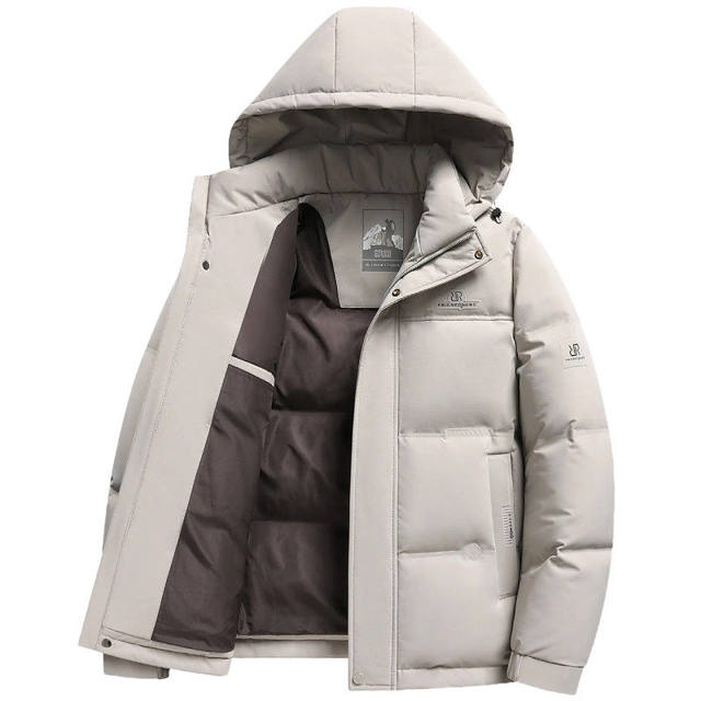 Woodpecker 2026 Model Dad's Winter down Jacket Men's New Winter Thickened Warm White Duck down Casual Coat