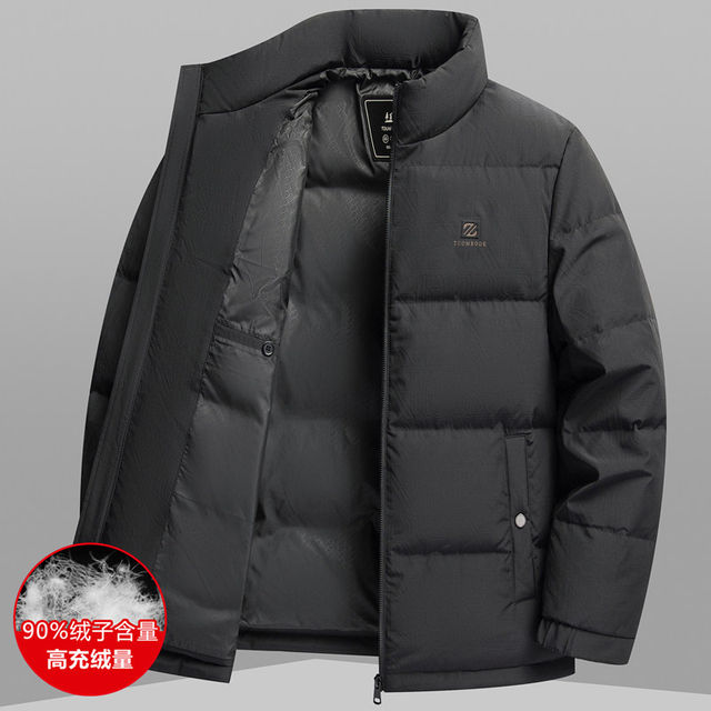 Woodpecker 2026 New Men's Stand Collar Short Down Jacket 90 Down High Filling Volume Thickened Warm Duck Down Jacket