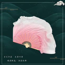댄스 팬 E 어린이 댄스 팬 클래식 실크 이중면 팬 댄스 팬 그라디언트 로터스 핑크 댄스