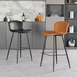 Scandinavian High Chair Home Backrest Bar Chair Designer Front Desk Chair Creative Bar Stool Modern Simple Bar Chair