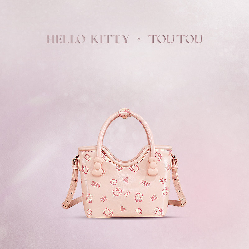 Кобрендовая сумка-тоут Hello Kitty от TOUTOU Sanrio, весна 2025, новая бостонская сумка kt, портативная сумка-мессенджер Изображение 1