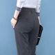 Suit trousers for women, spring and autumn women's trousers, new women's work trousers, small feet, dark gray cigarette pipe trousers, formal professional trousers