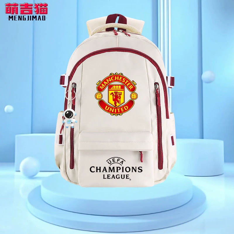 Чемпионат Лиги Европы школьный рюкзак с логотипами Manchester United Manchester City Barcelona Real Madrid для учащихся среднего и старшего школьного возраста, большой вместимости, тренировочный рюкзак для мальчиков