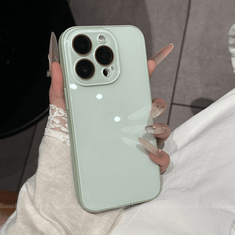 ins Summer Dopamine Original Glass Case Suitable for iPhone 15 Pro Apple 14 Phone Case 16Promax Premium 13 Unisex 12 Couple 11 New Model 17Pm Internet Celebrity Hot Item Promax Shockproof