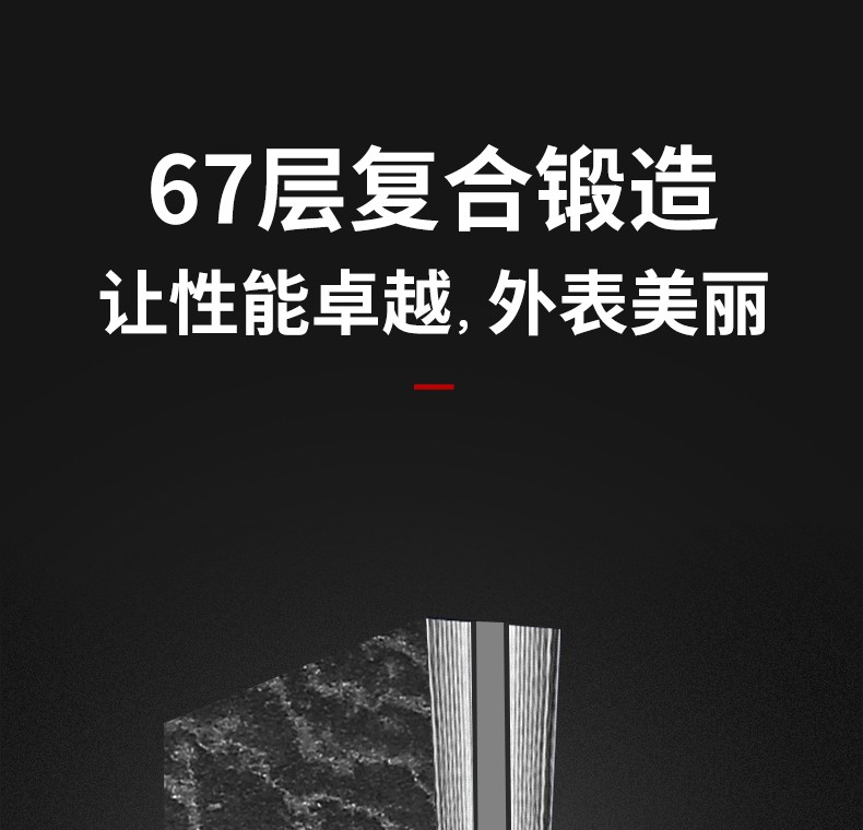 安享好物 安享B级切片刀-十八子作大马士革 锋度切片刀  