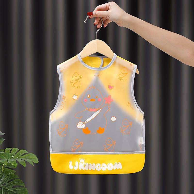 Baby coveralls, children's eating bibs, waterproof and dirt-proof, summer E-thin, men's and women's baby food supplements, children's reverse wear protection
