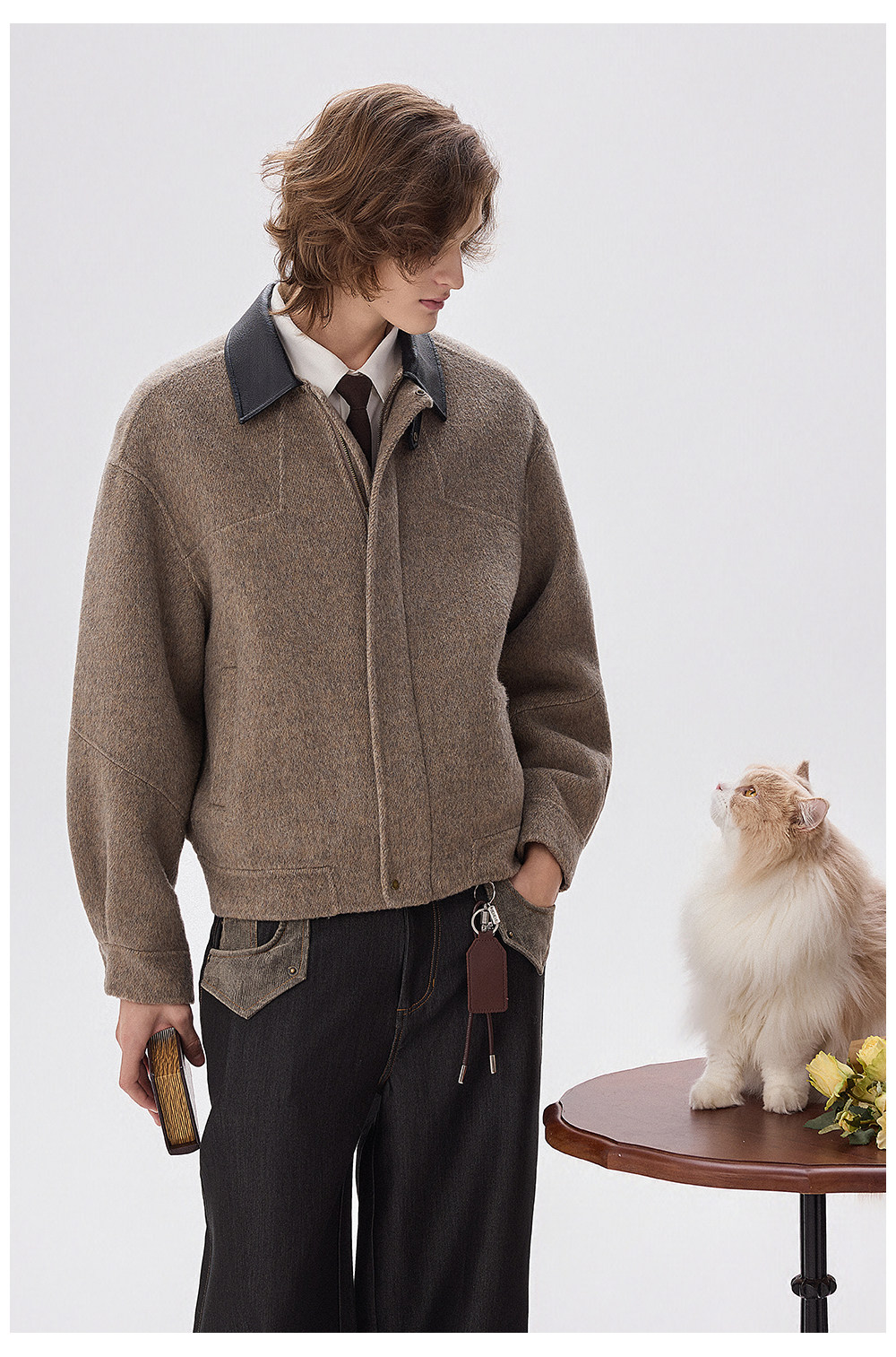 CHOR 70% Wool Double-Faced Buckle Jacket