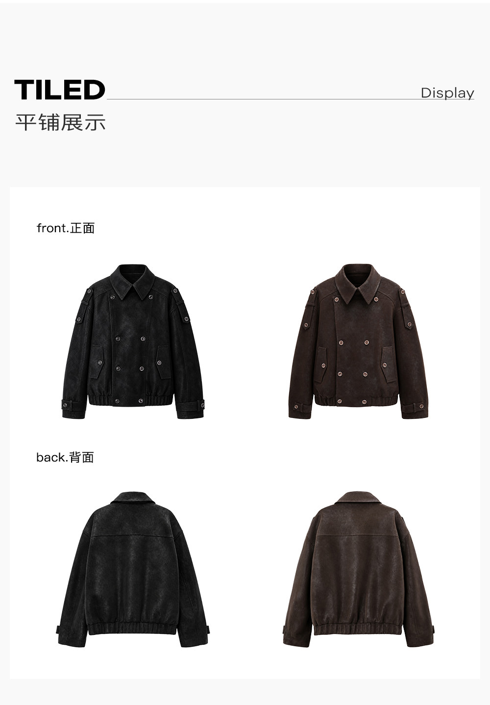 CHOR Black Double-Breasted Trench Coat