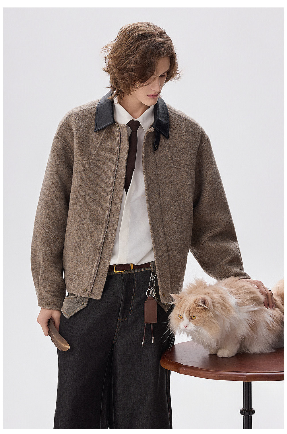 CHOR 70% Wool Double-Faced Buckle Jacket