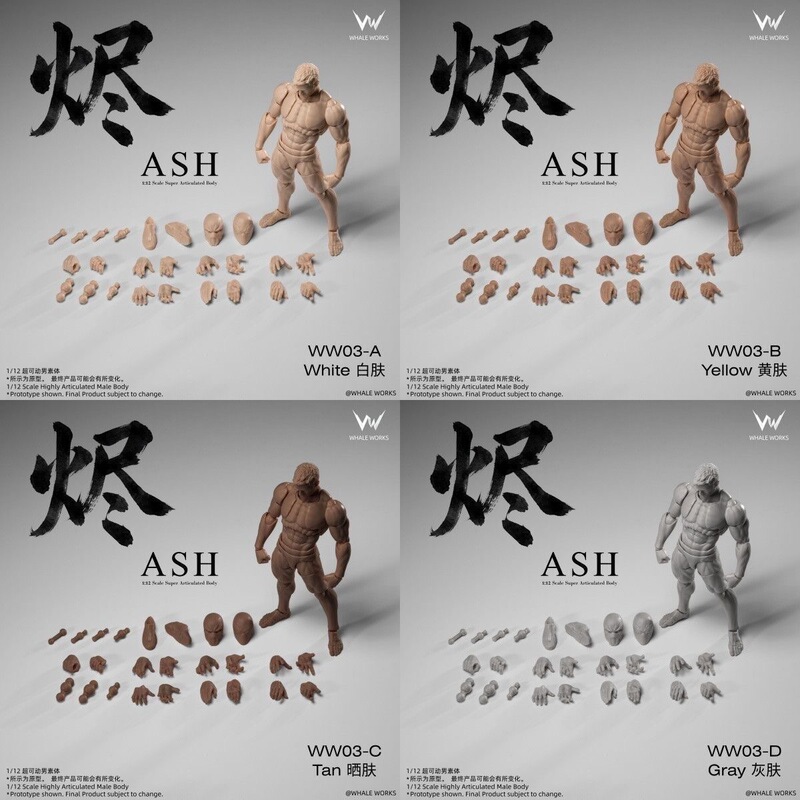 [in Stock] Whale Workshop Ww03 Ash 1/12 Super Articulated Male Body