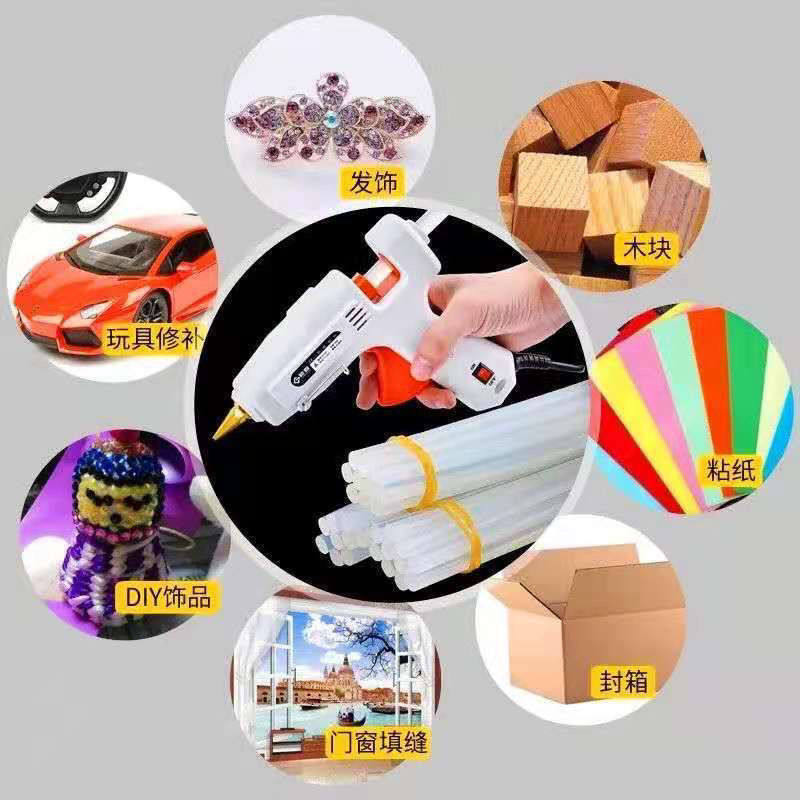 Hot Melt Glue Sticks with High Adhesive Strength, 7mm 11mm Transparent Super Sticky Hot Melt Glue Strips, Strong Glue Sticks, 100 Pieces