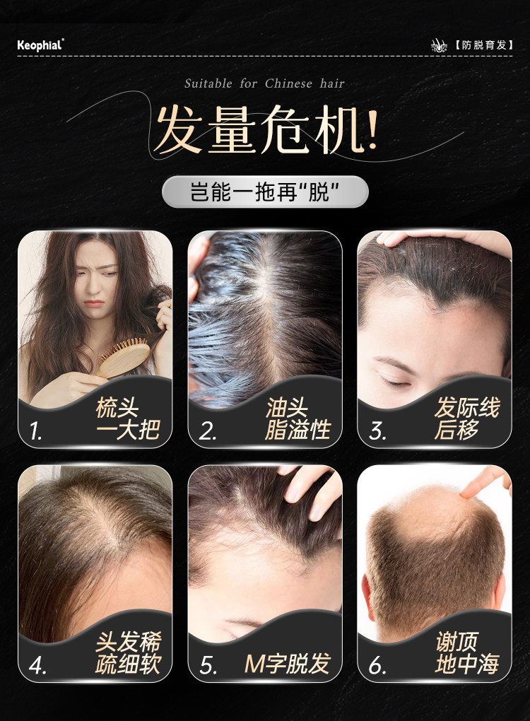 【中國直郵】 KEOPHIAL 防脫髮營養片 生物素維生素B6B7 360片/3瓶