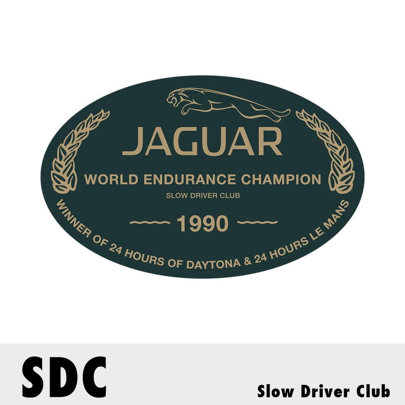 Slow Driver Club《Jaguar》Jaguar Wec1990 Championship Retro Car Sticker Electrostatic Car Sticker