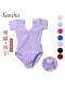 Sansha Sansha ballet dance costume children's short-sleeved practice and examination body suit for girls' art test basic training gymnastics suit