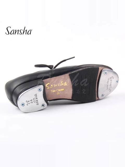 Sansha French Sansha children's genuine leather tap dance shoes for men and women, high-end lace-up dance shoes TA91