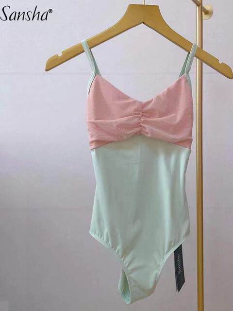 Sansha Ballet Dance Costume for Girls and Students, Long-Sleeve Leotard for Practice, Art Exam, and Yoga Wear