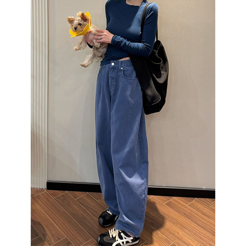 Autumn's Most Stylish and Popular Pants 2026 New Model Lazy American Style Vintage Light Blue Jeans for Women Autumn's Most Stylish and Popular Pants 2026 New Model Lazy American Style Vintage Light Blue Jeans for Women